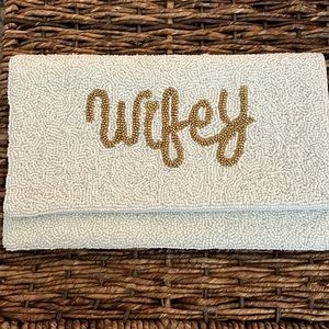 ‘Wifey’ White Clutch